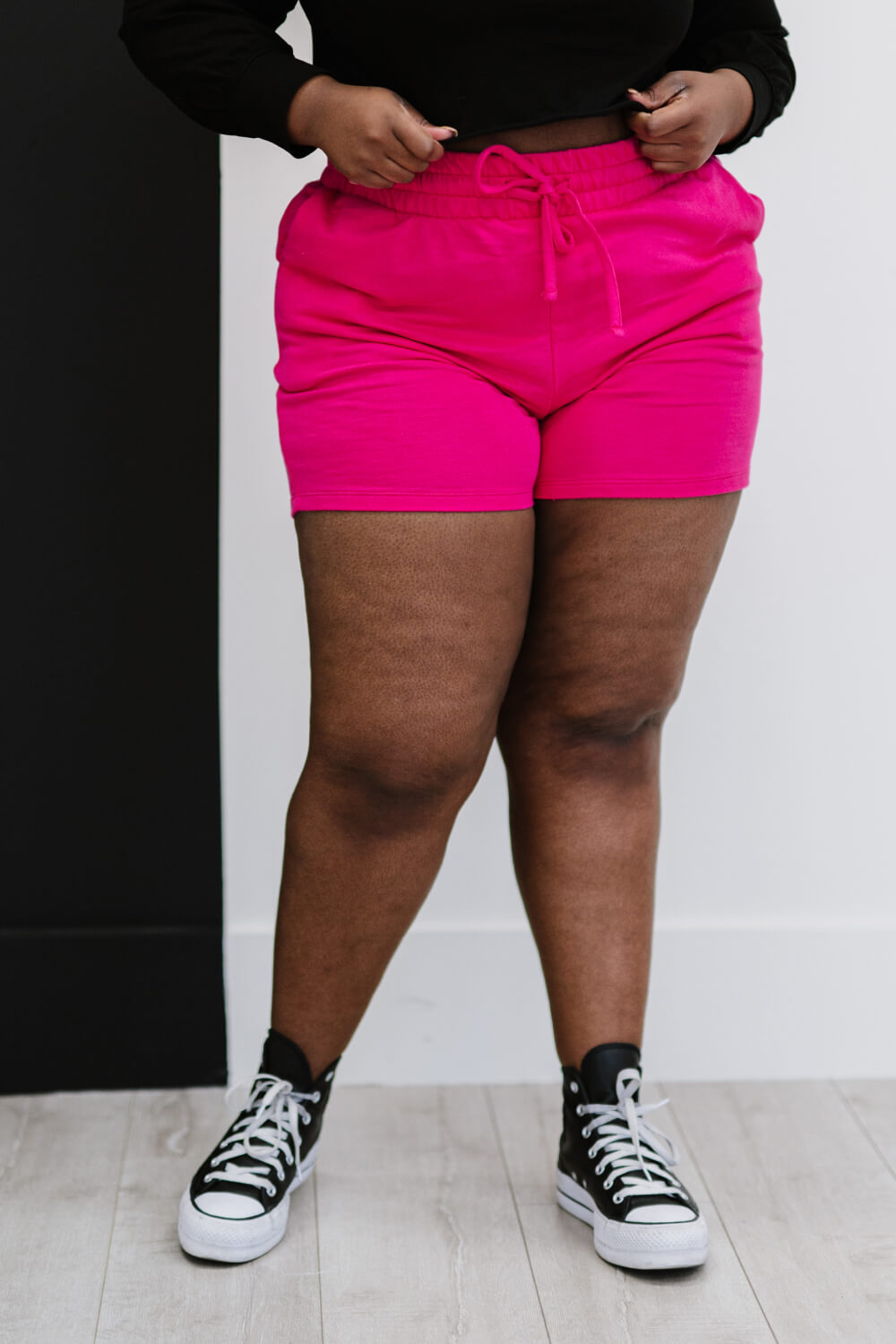 Zenana Just Chillin' Sweat Shorts in Pink